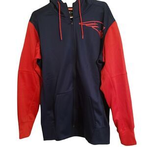 𝅺new England Patriots NFL Nike fleece zipper hoodie